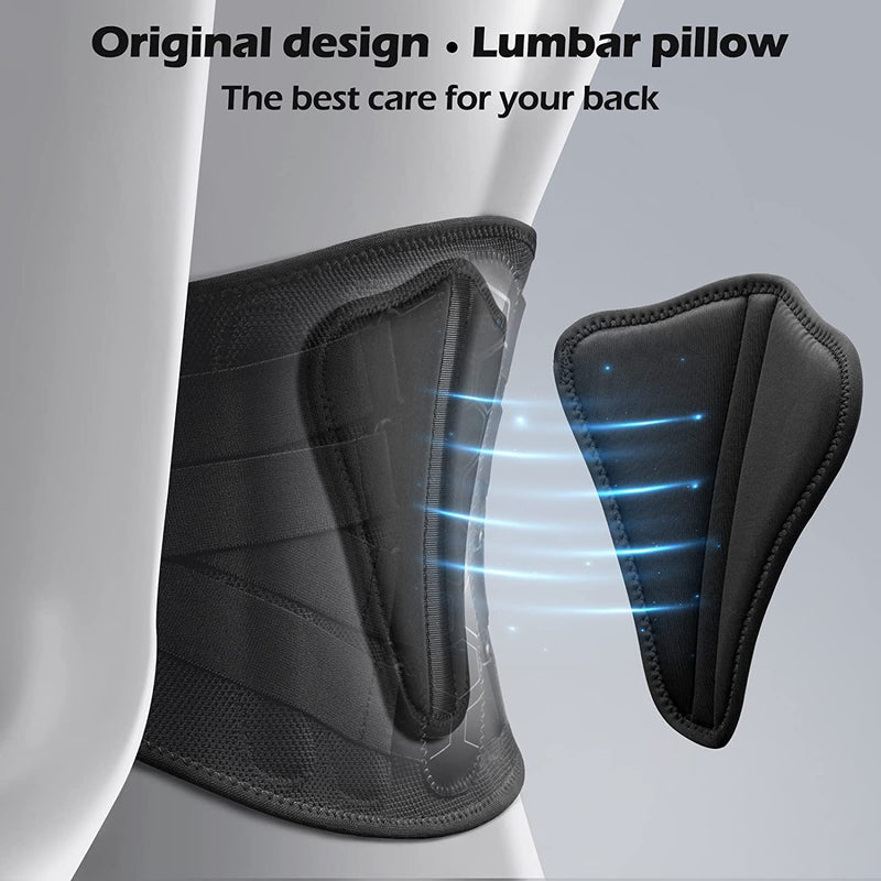FREETOO Back Brace for Lower Back Pain Relief with Pulley System,Lumbar Support Belt for Men & Women with Lumbar Pad, Ergonomic Design and Soft Breathable 3D Knit Material,for Herniated Disc,Sciatica High Support Large (Waist: 40.5～47.2 Inch) - BeesActive Australia