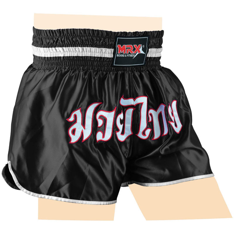 MRX Boxing Shorts for Men Training Fighting Muay Thai Shorts Boxing MMA BJJ Short Kickboxing Trunks Clothing Black XX-Large - BeesActive Australia