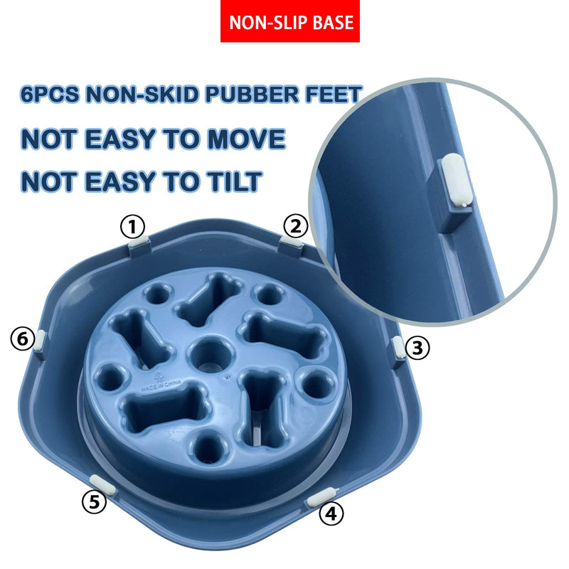 Slow Feeder Dog Bowls Slow Feeding Dog Bowl Small Medium Breed Dog Food Bowls Slow Feed Dog Bowl Slow Eating Dog Slow Feeder Bowl Puppy Dog Puzzle Slow Feeder Eater Bowl Lick Mat Treat Mat for Dogs 6.Blue - BeesActive Australia