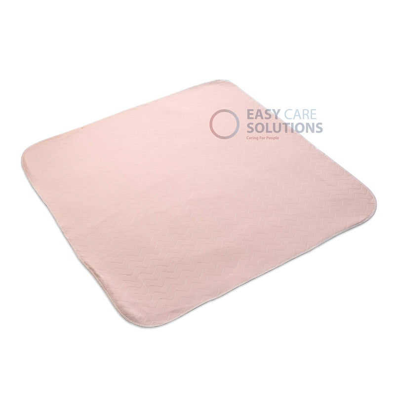 Easy Care Solutions | Washable Bed Pad Protector | Without Tucks/Flaps | 85 cm x 90 cm | 3 litres Absorbency | Reusable Pink Bed Pads| - BeesActive Australia