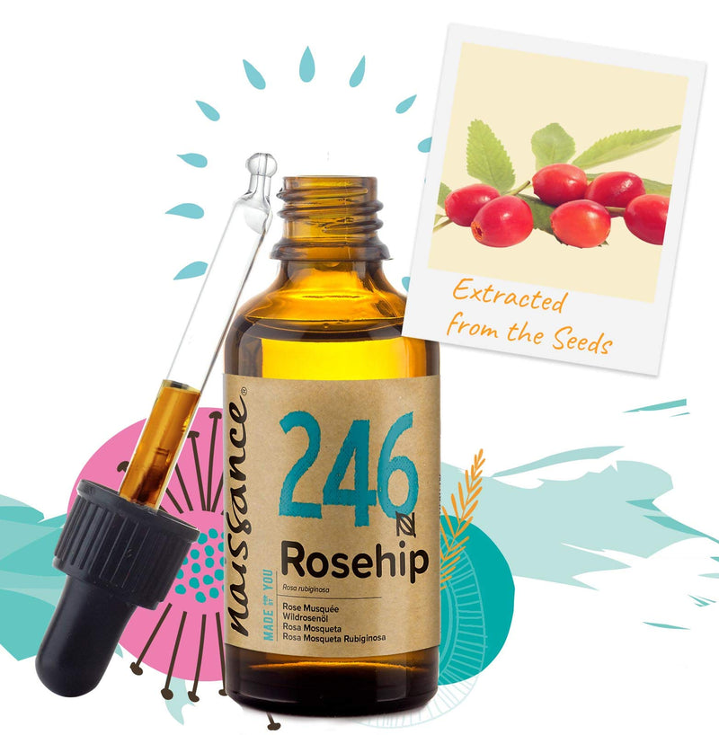 Naissance Rosehip Seed Oil (Rosa Rubiginosa) (no. 246) 50ml - Pure, Natural, Hydrating, Nourishing & Moisturising for All Skin Types - BeesActive Australia