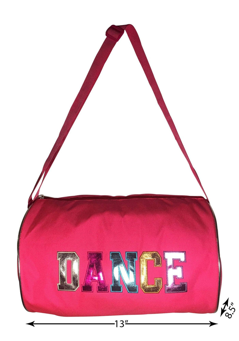Dance Duffel Bag Multicolored Dance Print (Fuchsia) Fuchsia 13" - BeesActive Australia