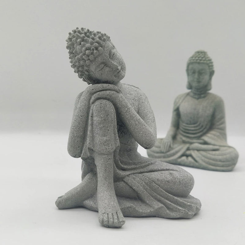 Meditating Buddha Aquarium Ornaments, for Fish Tank Home Garden Decoration, Simulation Handicraft Medium - BeesActive Australia