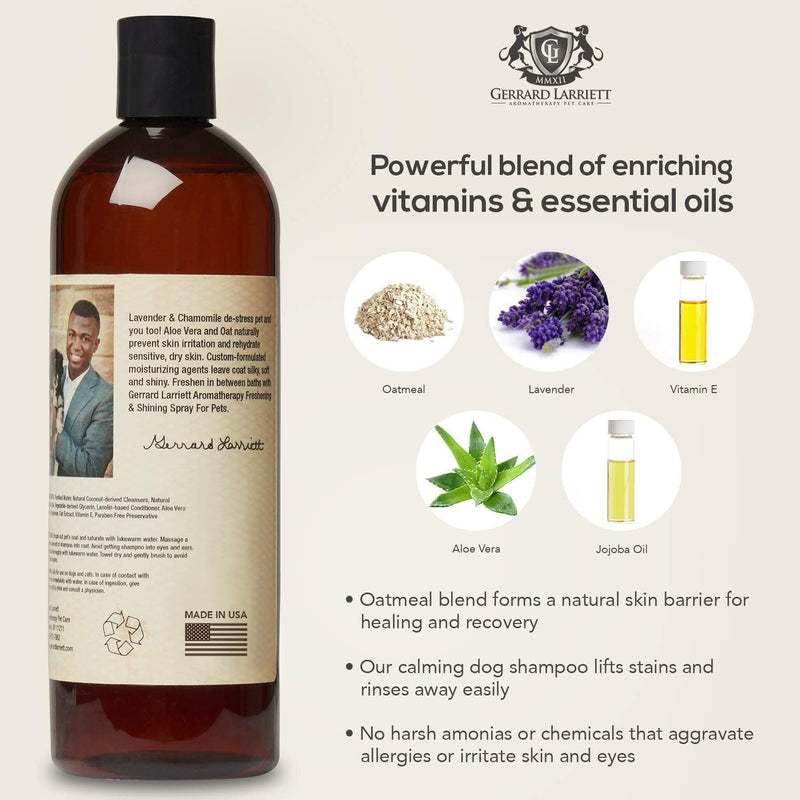Aromatherapy Shampoo & Conditioner for Pets Dog Shampoo, Medicated Oatmeal Dog Shampoo & Pet Odor Eliminator Lavender & Chamomile - BeesActive Australia