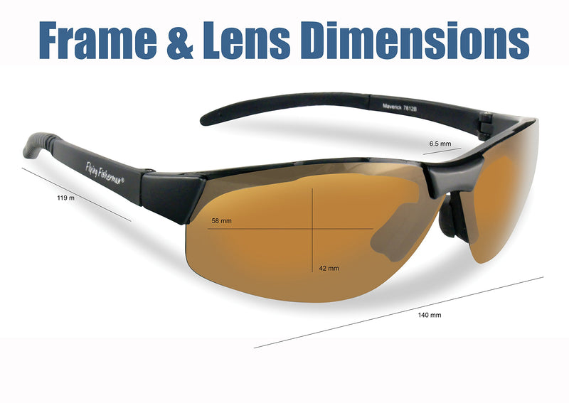 Flying Fisherman Maverick Polarized Sunglasses with AcuTint UV Blocker for Fishing and Outdoor Sports Matte Black Frames/Amber Lenses - BeesActive Australia