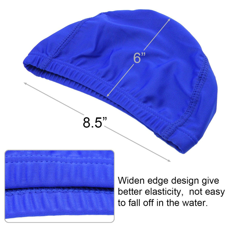[AUSTRALIA] - Quality Yes 3Pack Pure Colorful Superior Polyester Cloth Fabric Bathing Cap Swimming Caps Swimming Hats for Water Sports Pure Color 