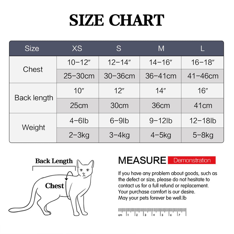 Dotoner Cat Recovery Suit After Surgery for Female Male Pet Surgical Pajamas Long Sleeve Prevent Shedding Recovery Snugly Suit&E Collar Alternative Onsies for Cats Medium Purple - BeesActive Australia