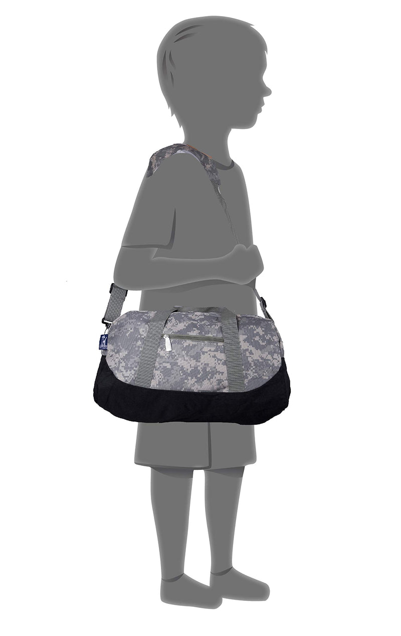 Wildkin Kids Overnighter Duffel Bags for Boys & Girls, Measures 18 x 9 x 9 Inches Duffel Bag for Kids, Carry-On Size & Ideal for School Practice or Overnight Travel, BPA-free (Digital Camo) Digital Camo - BeesActive Australia