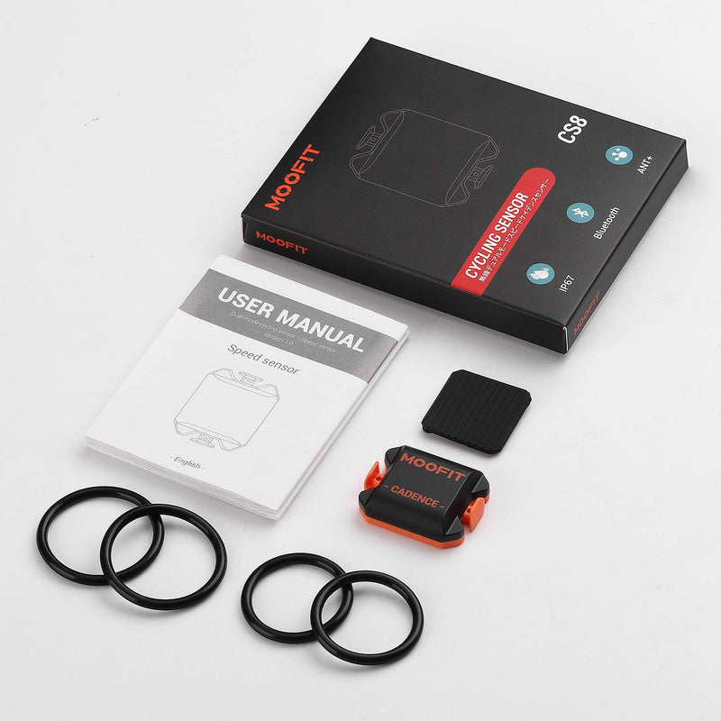 moofit Cycling Cadence Sensor with Bluetooth & ANT+ IP67 Waterproof Wireless Bike Cadence Sensor for Wahoo Zwift Polar Elite HRV Tomtom Endomondo Peloton (MooFit app Unavailable) - BeesActive Australia