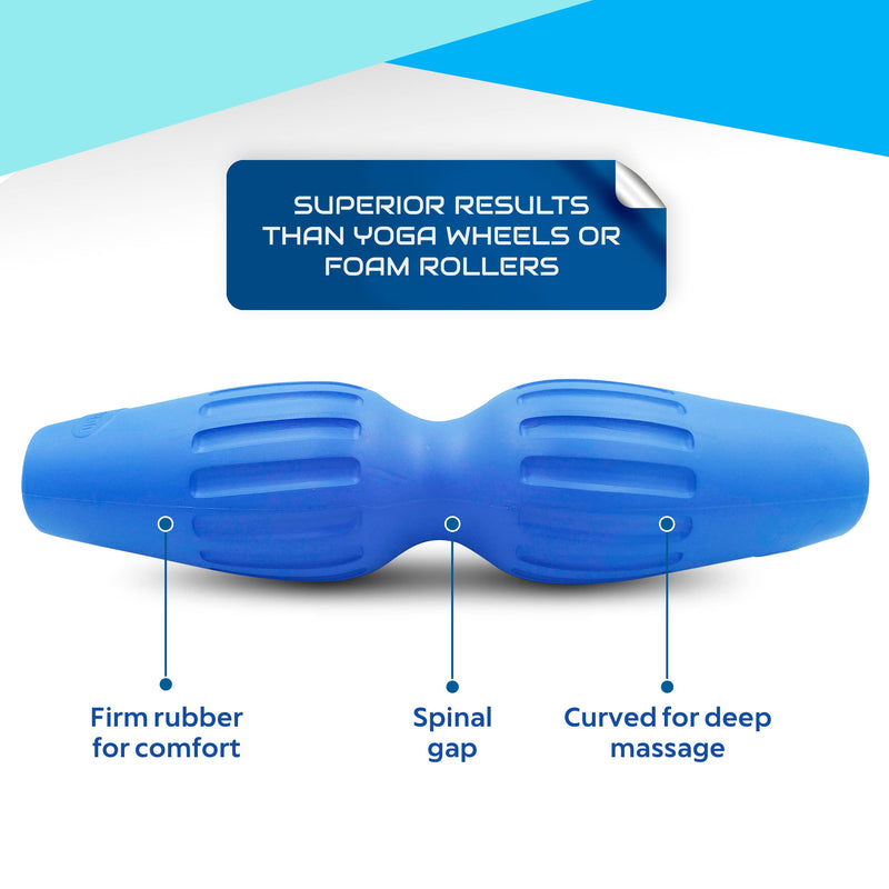 Ultra Back Roller, Small Roller Digs Deeper into Back Muscles Than Larger Rollers, Better Than Foam Rollers or Wheels, Trigger Point Massager, Real Back Pain Relief, Easy No Balancing, Back Stretcher - BeesActive Australia