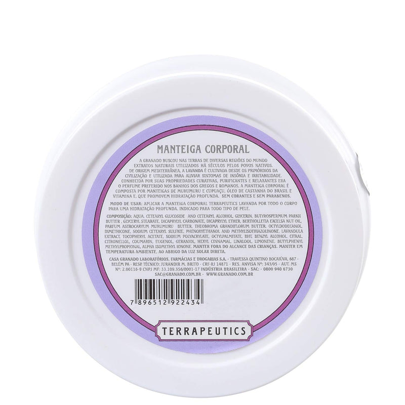 Linha Terrapeutics Granado - Manteiga Corporal Lavanda 200 Gr - (Granado Terrapeutics Collection - Lavender Body Butter Net 7.1 Oz) - BeesActive Australia