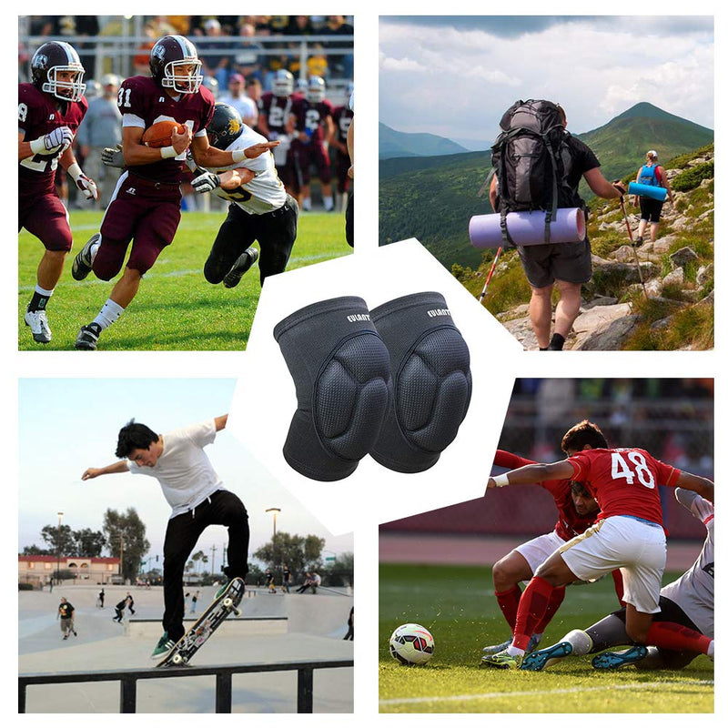 Sborter Protective Knee Pads 1Pair, Thick Sponge Collisioned Kneepads for Sports & Work & Warmth & Pain Relief & Daily Use,Black L - BeesActive Australia