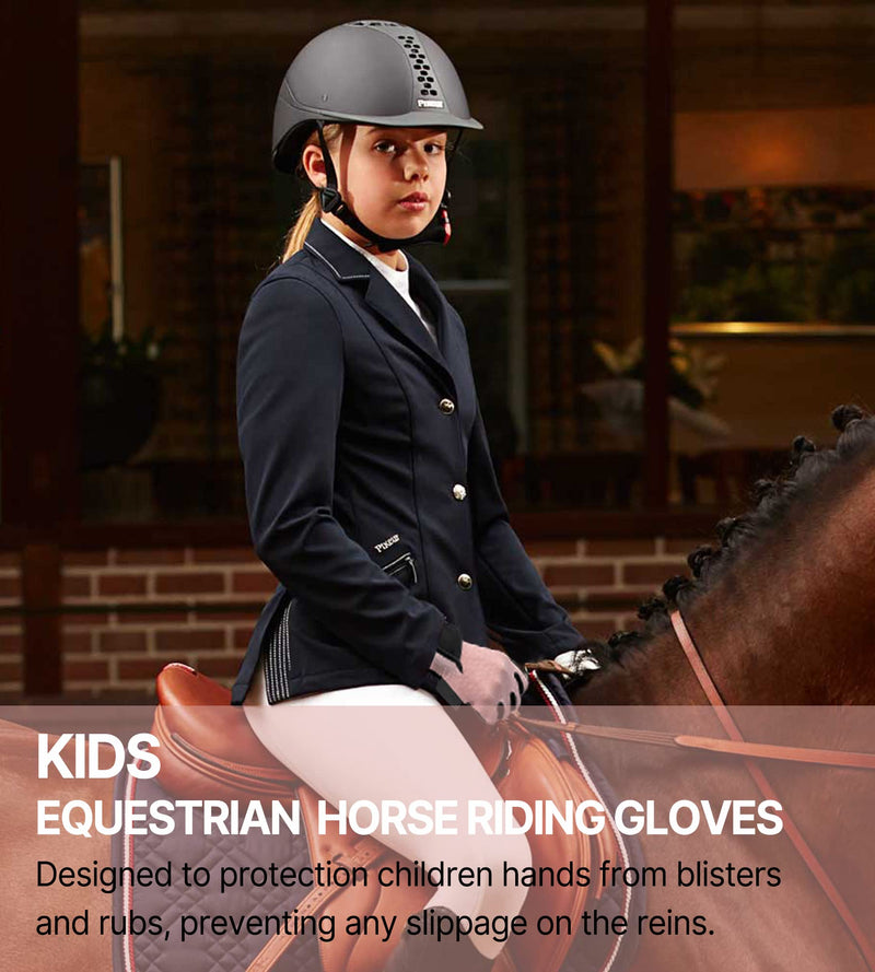 ChinFun Women's Horse Riding Gloves Stretchable Equestrian Gloves Breathable Horseback Lady Youth Girls Outdoor Cycling Light Pink Small - BeesActive Australia