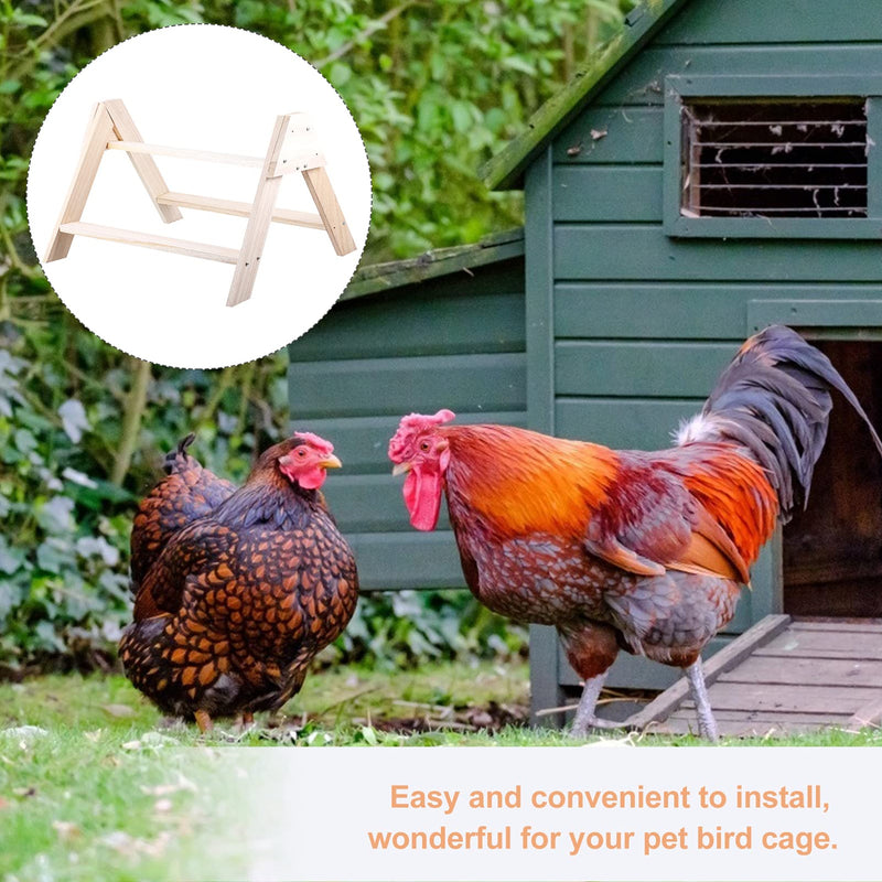 balacoo Chicken Perch Hens Handmade Perch Stand Toy Wooden Jungle Gym Roosting Bar Bird Stand Chicken Toys for Coop and Brooder for Baby Chicks - BeesActive Australia