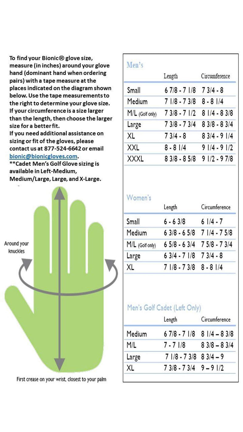 2020 New Improved 2X Long Lasting Bionic RelaxGrip Golf Glove with Patented Double-Row Finger Grip System Men's 2XL Left - BeesActive Australia