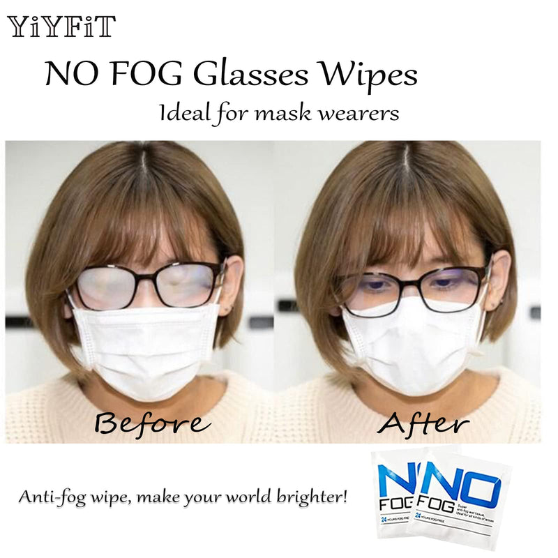 YiYFiT 3 Packs of 30 Total 90 Wipes Anti-Fog Lens Wipes,No Fog Glasses Wipes Lift the Fog Lasts 24hrs Glasses Cleaner Wipes Ideal for All Lenses Goggles Camera Lenses Screens Tablets - BeesActive Australia