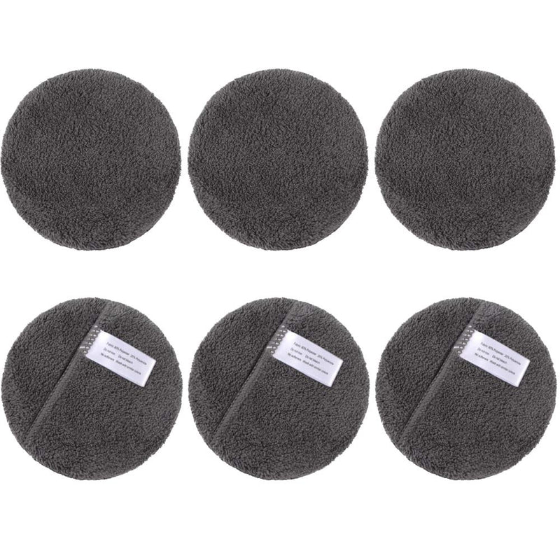 SUNLAND Reusable Makeup Remover Pads for Face,Eyes,Lips Microfiber Face Cleansing Gloves Washable Makeup Removal Cloth with Laundry Bag Rounds Pads round 4inchx6pack dark grey - BeesActive Australia