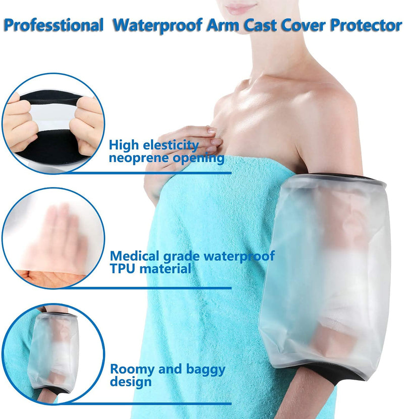 Picc Line Waterproof Protector Cast and Dressing Cover,Arm Sleeve Protector Bandages and Plasters Dry During Shower,Reusable and Soft. - BeesActive Australia