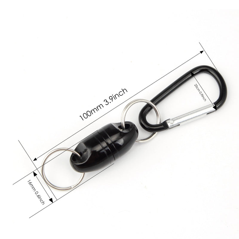 [AUSTRALIA] - CRAZY SHARK Magnetic Net Release Aluminum Shell for Fly Fishing black 