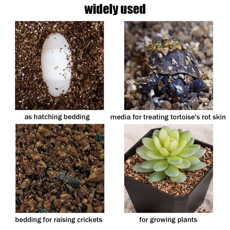 Hamiledyi Reptile Substrate Vermiculite Bedding Snake Hibernant moisturizing Soil Terrarium Bedding for Snake Tortoise Lizard Hatching Eggs M-4L - BeesActive Australia