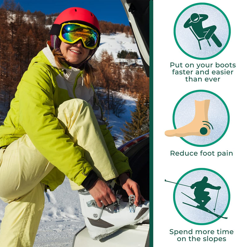 Ski Boot Horn - Tallest Ski Boot Horn, Shoe Horn for Ski and Snowboard Boots, Fits All Ski Boots, Reduces Foot and Ankle Pain, Helps Insert Boot Liners, Great for Skiers of All Ages - BeesActive Australia