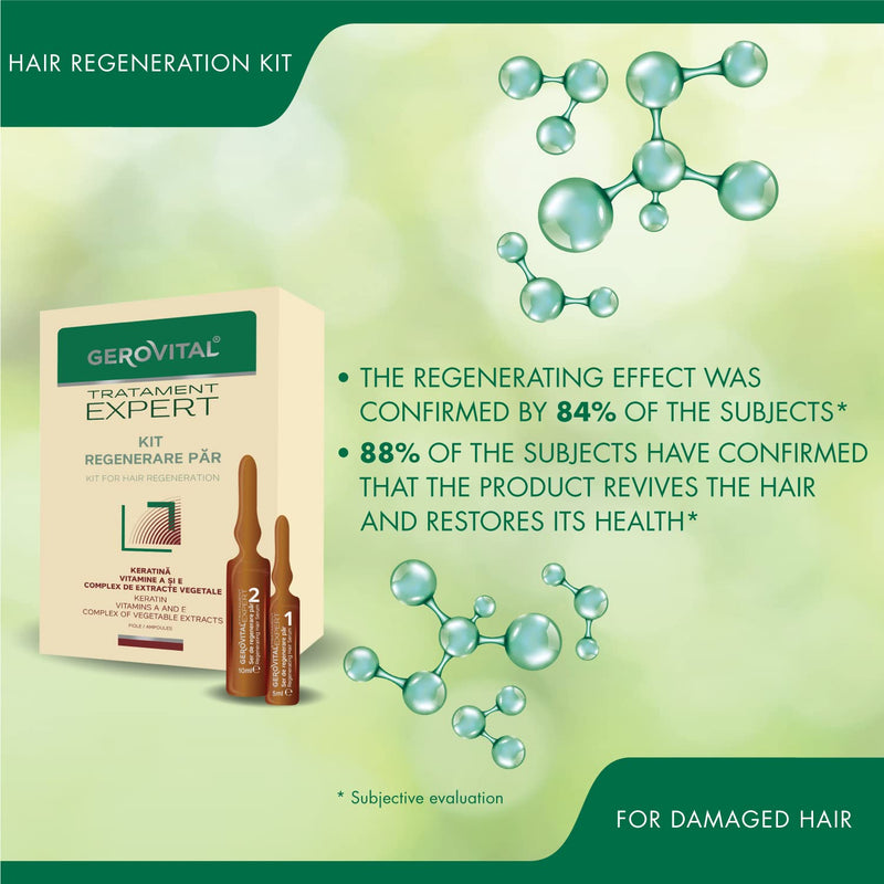 Serum Kit for Hair Regeneration, Stimulates the Hair Growth, Hidrates the Hair and Prevents Its Loss, Gerovital Tratament Expert - BeesActive Australia