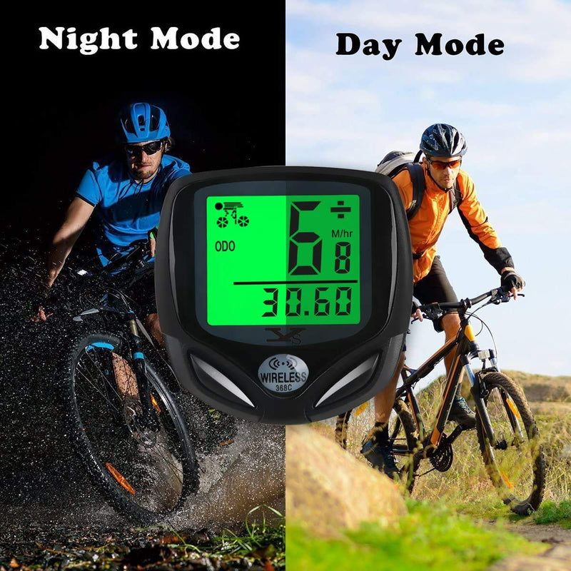 DINOKA Bike Speedometer Waterproof Wireless Bicycle Bike Computer and Cycling Odometer with Multi-Function LCD Backlight Display - BeesActive Australia