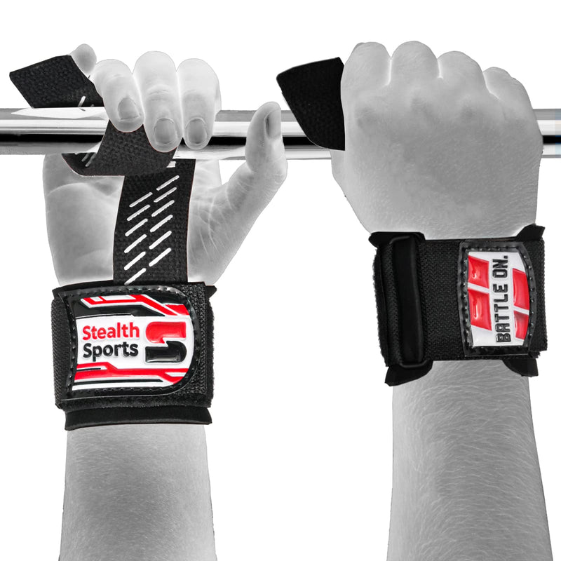 Stealth Sports Weight Lifting Straps – Wrist Wraps Straps for Weightlifting, Fitness, Powerlifting, Bodybuilding – Anti-Slip Deadlift Straps – Heavy-Duty Wrist Wraps with Neoprene Padding - BeesActive Australia