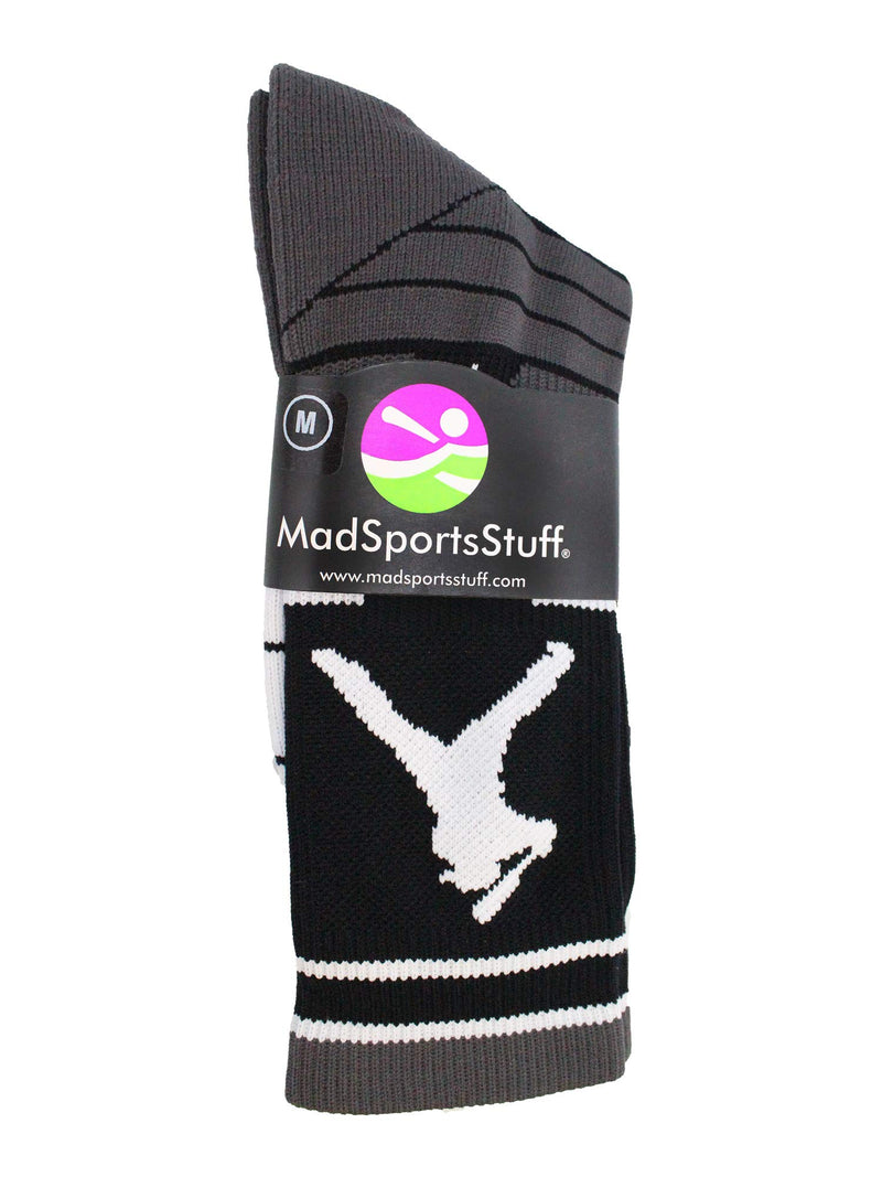[AUSTRALIA] - MadSportsStuff Victory Baseball Socks with Player in Crew Length Black/Graphite/White Large 