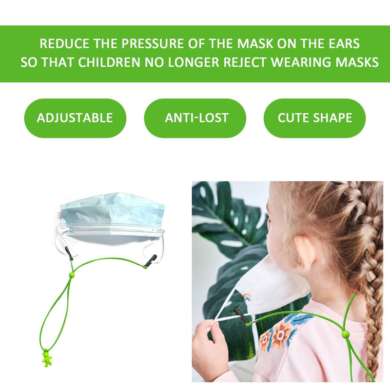 6PCS Flower and Bear Shape Mask Extension Strap, Mask Holder, Mask Extension Hook, Used to Extend The Mask, Adult and Child Buckle Strap, Mask Strap - BeesActive Australia