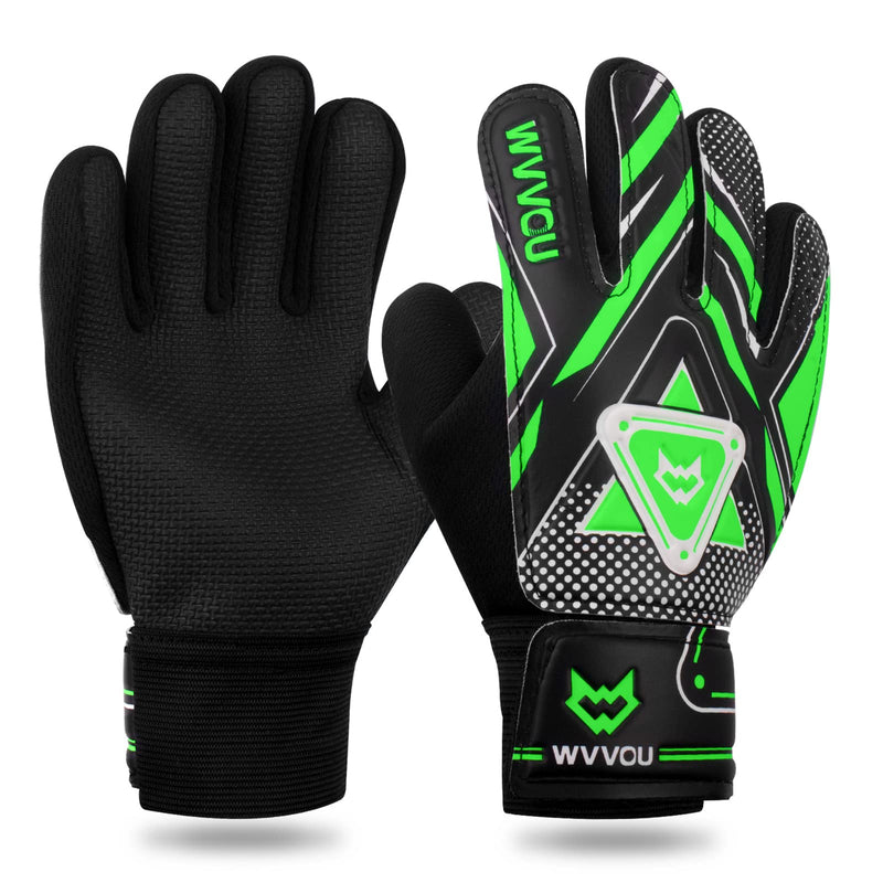 WVVOU Goalkeeper Gloves for Kids Youth, Soccer Goalie Gloves with Double Protection, Anti-Slip Soccer Gloves, Super Grip 6 Green - BeesActive Australia