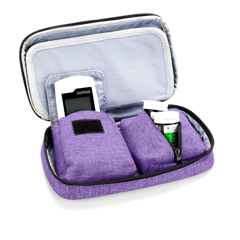 Luxja Diabetic Travel Bag, Diabetic Storage Case for Glucose Meter and Other Diabetic Supplies (Bag Only), Purple - BeesActive Australia
