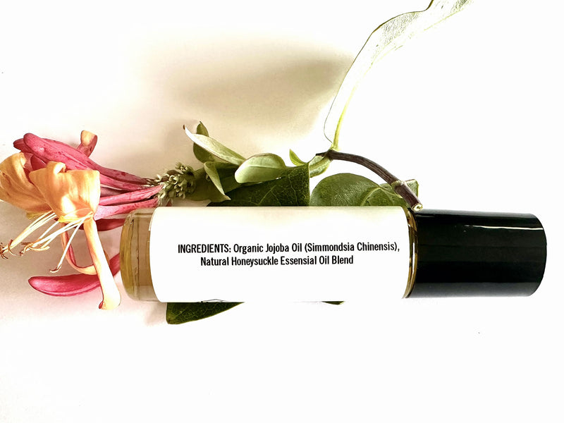 Honeysuckle Perfume Oil, Natural Organic Botanical, Pure Essential Oil Blend Roll-On by Shamarwyn - BeesActive Australia