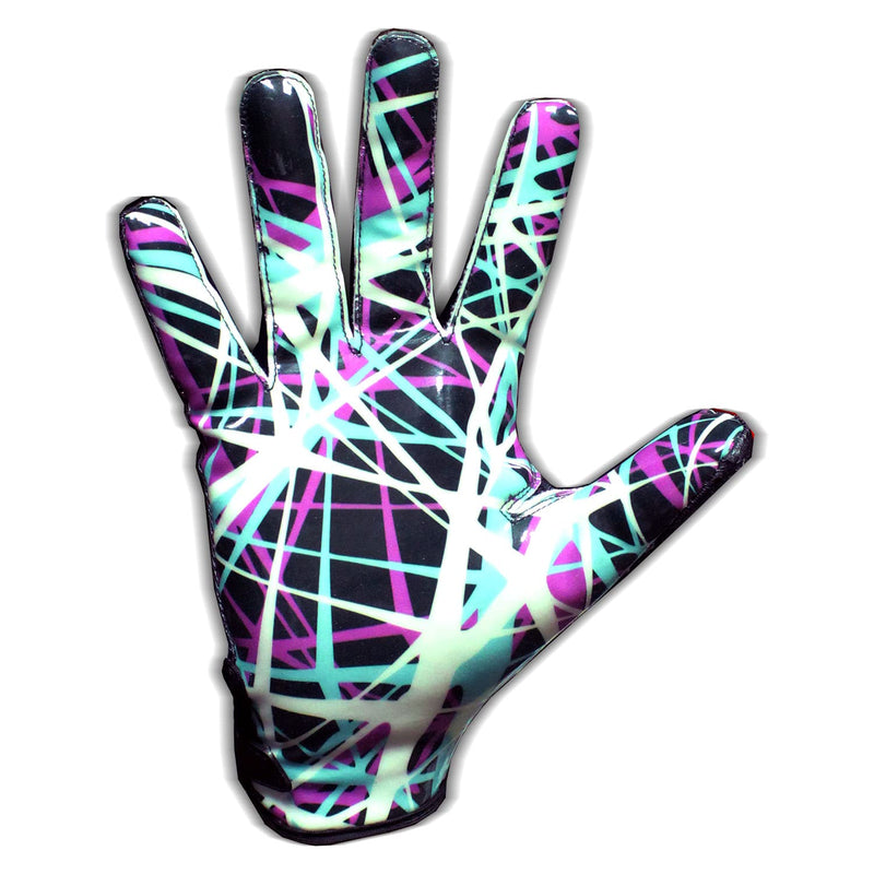 Taqcha - Cross Eyes Football Gloves - Tacky Grip Skin Tight Adult Football Gloves - Enhanced Performance Football Gloves Men - Pro Elite Super Sticky Receiver Football Gloves - Adult Sizes Medium - BeesActive Australia