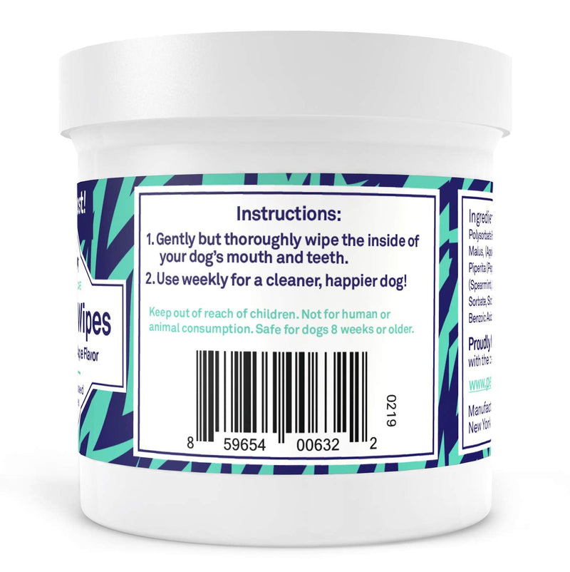 Petpost | Dental Wipes for Dogs - Bad Breath and Tooth Buildup Gone - 100 Presoaked Pads in Natural Tooth Cleaning Solution 100 Count (Pack of 1) - BeesActive Australia
