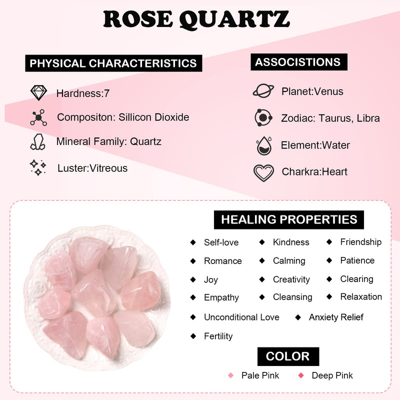 Xinjieda Natural Rose Quartz Crystals, Bulk Large Natural Tumbled Polished Stones Small Rose Quartz Stones Gemstone Healing Crystals Quartz for Aromatherapy Oils Jewelry Making Wicca, Reiki (Pink) Raw Stone Pink - BeesActive Australia