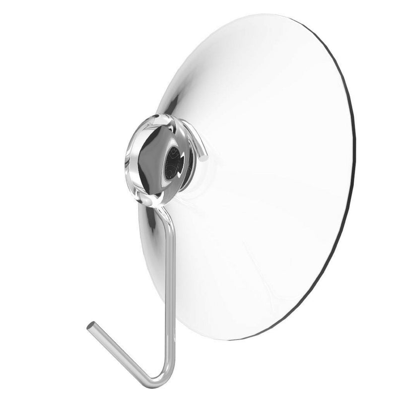 Suction Cup Hooks, Set of 6, 2" Clear Heavy Duty Cups W/ Stainless Hook, Best for Shower, Bathroom, Kitchen, & Windows - Super Strong Pads Makes Them Perfect for Outdoor Use On Wreaths & Bird Feeders - BeesActive Australia
