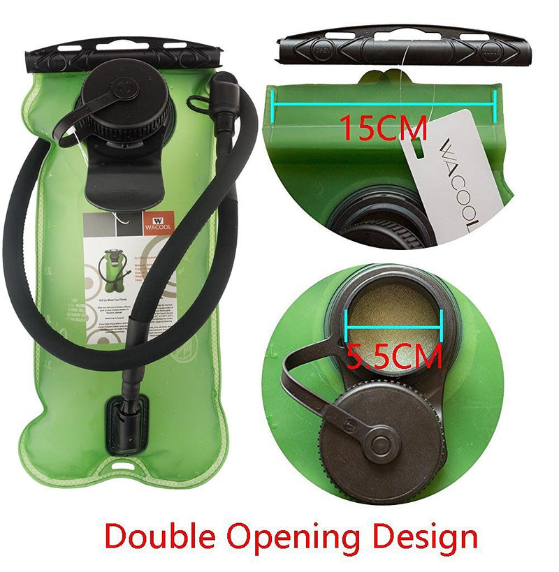 [AUSTRALIA] - WACOOL 3L 3Liter 100oz BPA Free EVA Hydration Pack Bladder, Leak-Proof Water Reservoir Green(Double Opening) 