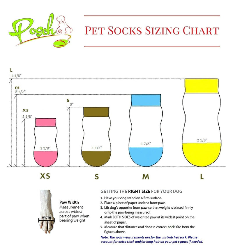Posch Anti-Slip Knit Socks for pets with Traction Soles for Indoor Wear, Slip On Paw Protectors Medium Black - BeesActive Australia