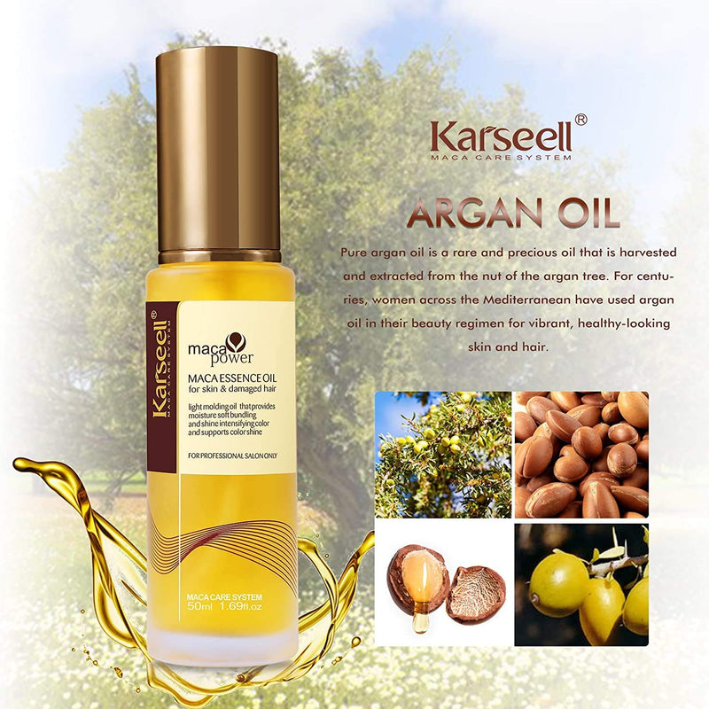 Moroccan Argan Oil for Hair Healing Cold Pressed Weightless Argan Oil Hair Serum for Dry Damaged Hair 50ml - BeesActive Australia