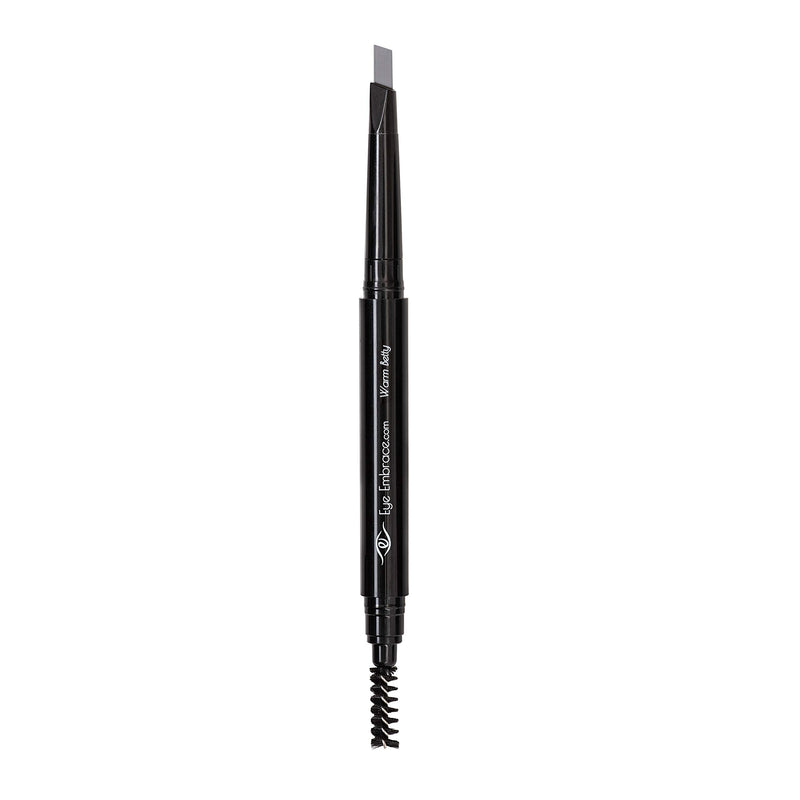 Eye Embrace Warm Betty: Light Gray Eyebrow Pencil – Waterproof, Double-Ended Automatic Angled Tip & Spoolie Brush, Cruelty-Free - BeesActive Australia