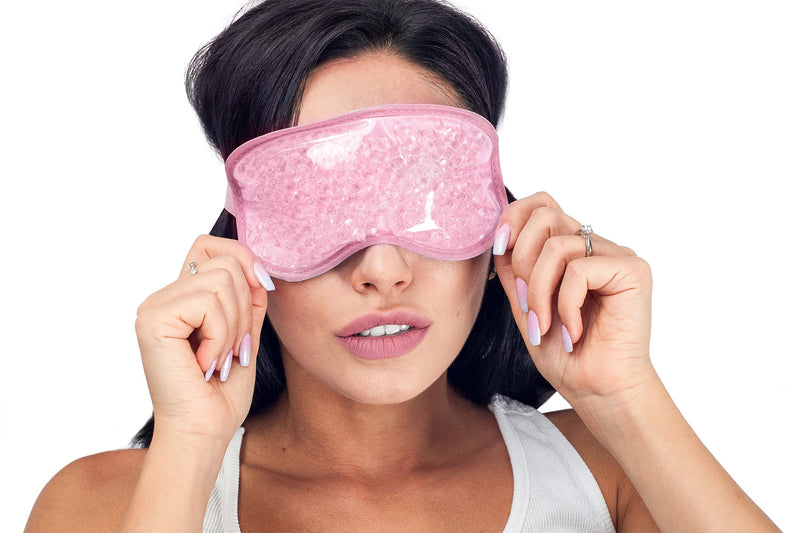 BEL&KANN Cooling Eye Mask, Eye Mask for Puffy Eyes, Eye Therapy Heat Mask Gel Beads - Stress Pain Relief Eye Mask Puffiness, Ice Eye Mask Cold Eye Mask Reusable Gel Pack Frozen Plush Backing Headache Pink - BeesActive Australia