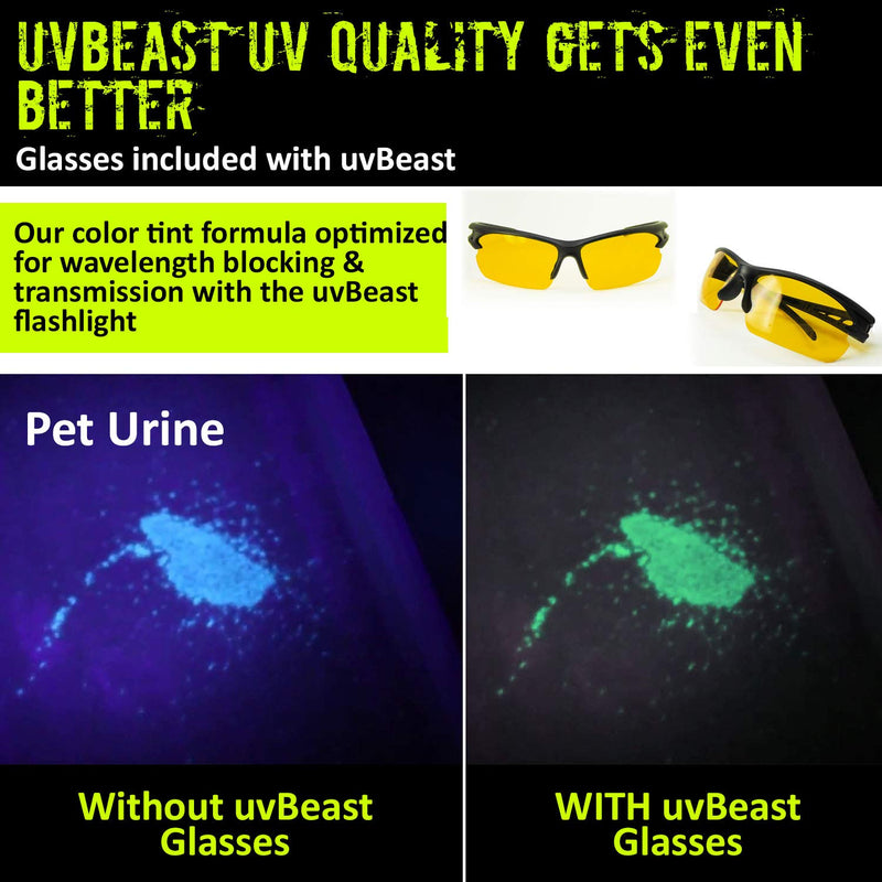uvBeast V2 - Black Light UV Flashlight with HIGH DEFINITION with Flood Effect 385-395nm UV Best for Commercial/Domestic Use Works Even in Ambient Light – USA Stock – UK Design - BeesActive Australia