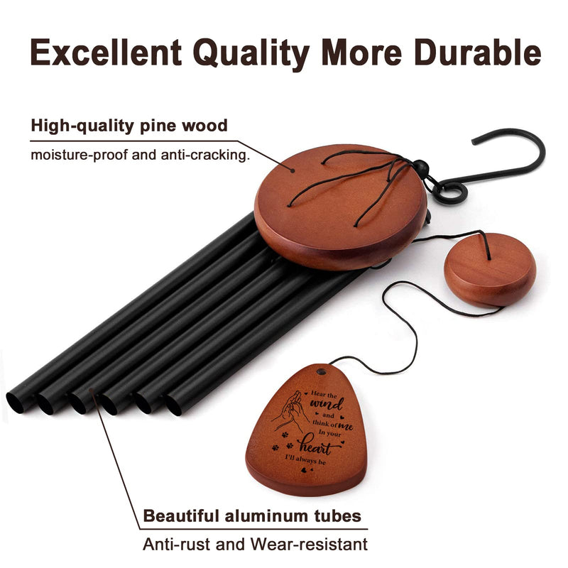 Pet Memorial Wind Chime - Memorial Wind Chimes for Loss of Dog, Sympathy Wind Chimes for Loss of Dog, in Memory of Dog Gifts (25.5 Inch) Hear the wind - BeesActive Australia