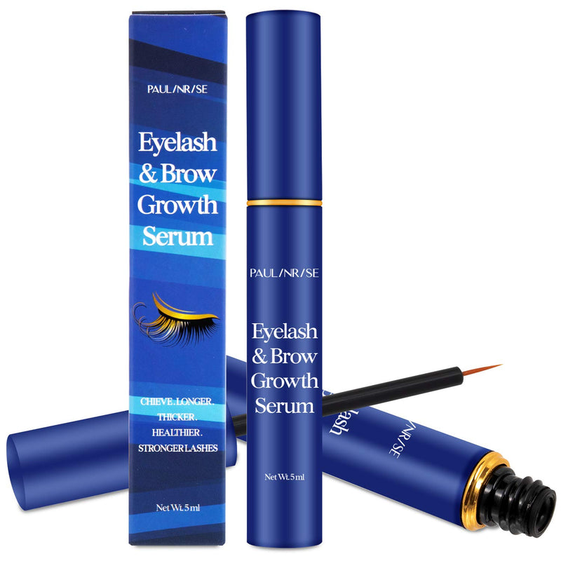 PAULINRISE Natural Eyelash Growth Serum and Brow Enhancer to Grow Thicker, Longer Lashes for Long, Luscious Lashes and Eyebrows[5ml] - BeesActive Australia