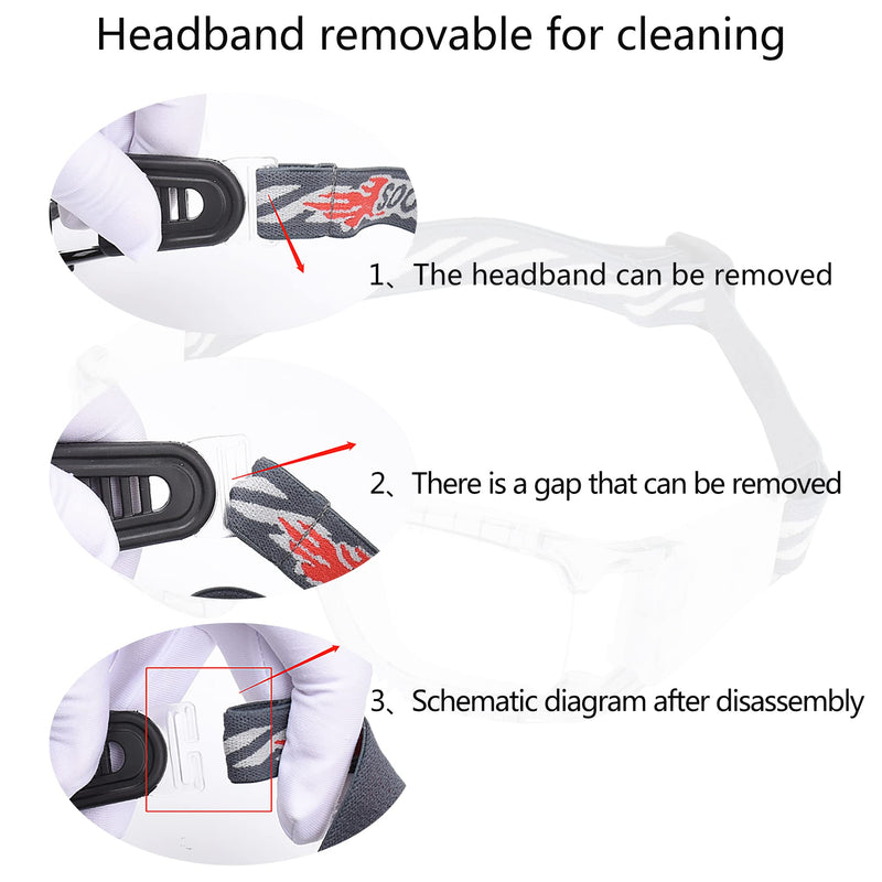 SooGree Sport Goggles Glasses Racquetball Goggles Basketball Soccer Football Sports Protective Goggles Men Women Gray Grame White Pad - BeesActive Australia