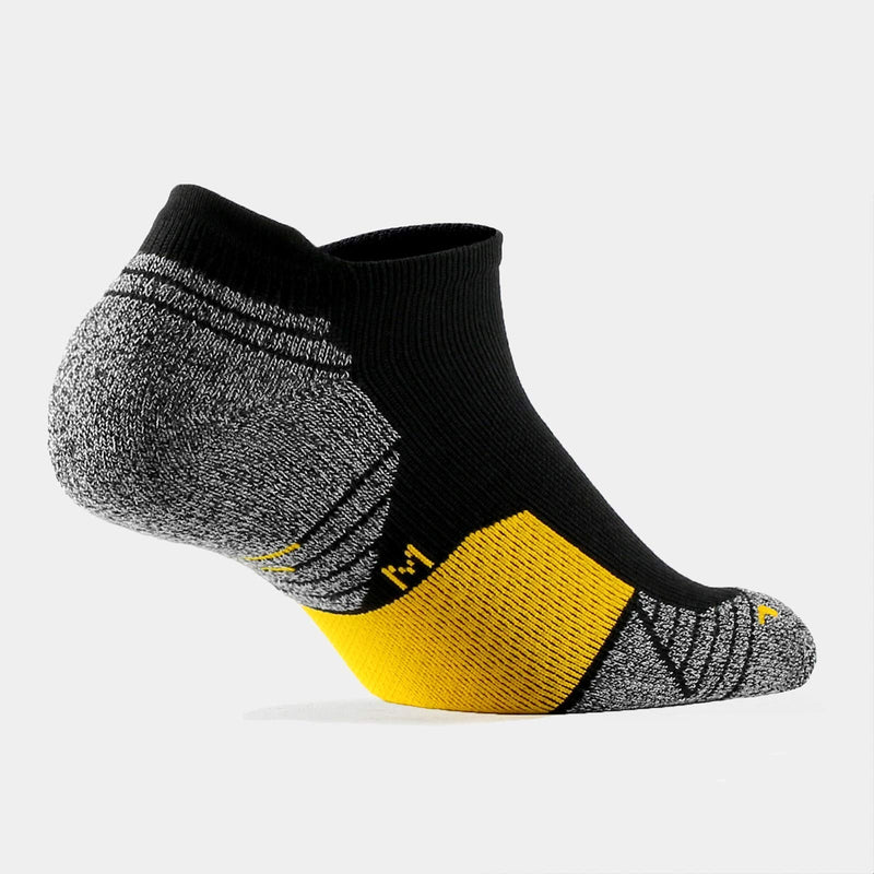 WANDER Men's Athletic Running Socks 7 Pairs Thick Cushion Ankle Socks for Men Sport Low Cut Socks 6-9/10-12/12-14 7 Pairs Black Yellow Large - BeesActive Australia