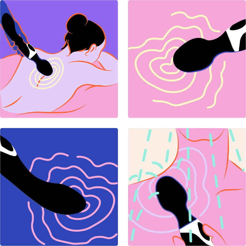 Sinful Magic Wand Vibrator - Curvy Double Pleasure Wand Vibrator - Rechargeable Massage Wand Sex - Waterproof and Powerful Sex Wand - 2 Motors with 10 Modes Each - Vibrator Wand for Women and Couples - BeesActive Australia