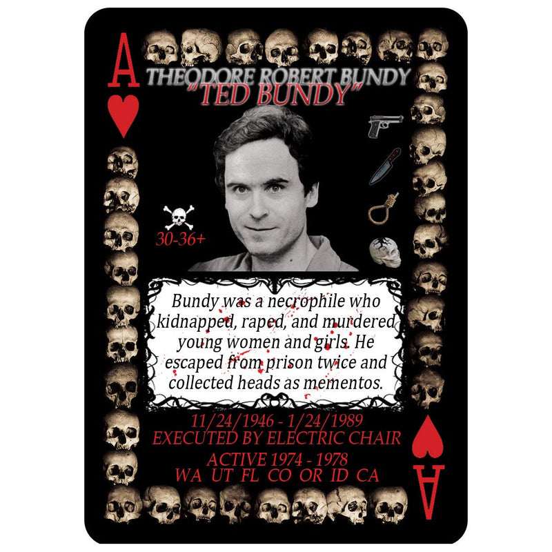 [AUSTRALIA] - Serial Killer Cards 54 Unique American Serial Killer Playing Cards 