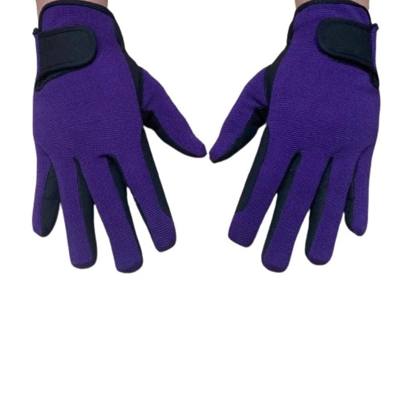 Youth Equestrian Gloves for Girls & Boys Children Gloves All Weather Outdoor Sports Gloves Horse Riding (6 - 8 Years, Purple) - BeesActive Australia